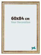 Marco de Fotos 60x84cm Dorado Antiguo MDF Lazio Delantera Tamano | Yourdecoration.es
