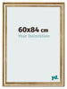 Marco de Fotos 60x84cm Dorado Antiguo MDF Lazio Delantera Tamano | Yourdecoration.es