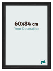 Marco de Fotos 60x84cm Negro Grano De Madera MDF Lazio Delantera Tamano | Yourdecoration.es