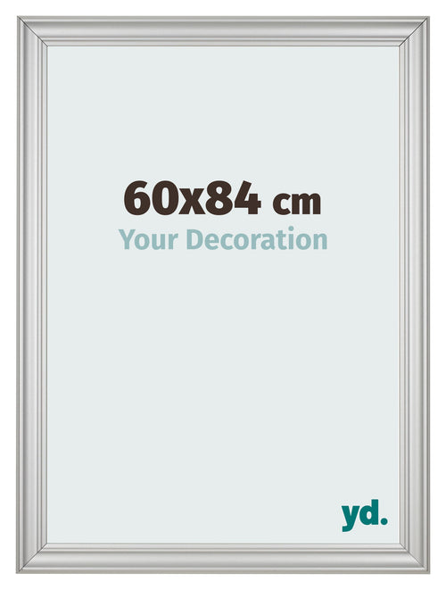 Marco de Fotos 60x84cm Plateado Mate MDF Lazio Delantera Tamano | Yourdecoration.es