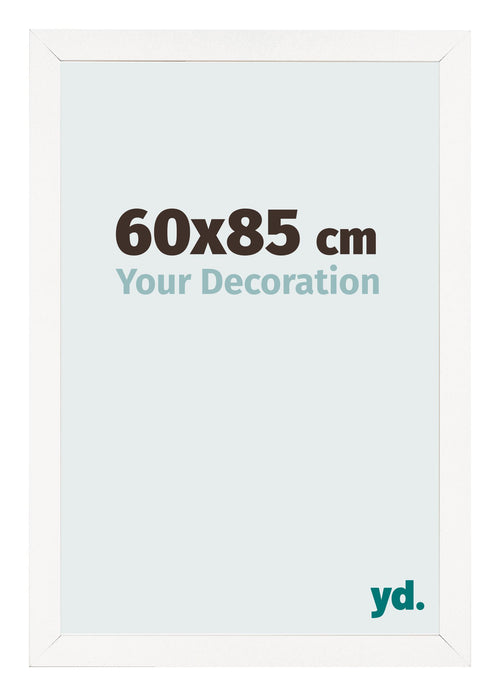 Marco de Fotos 60x85 cm Blanco Brillante MDF Bologna Delantera Tamano | Yourdecoration.es