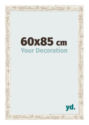 Marco de Fotos 60x85cm Blanco Vintage MDF Bologna Delantera Tamano | Yourdecoration.es