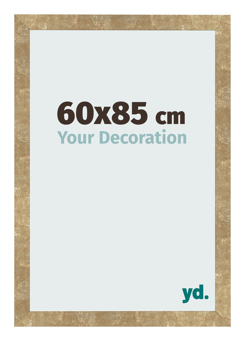 Marco de Fotos 60x85cm Dorado Antiguo MDF Bologna Delantera Tamano | Yourdecoration.es