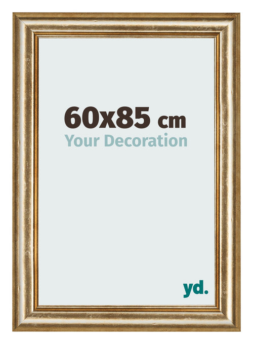 Marco de Fotos 60x85cm Dorado Antiguo MDF Lazio Delantera Tamano | Yourdecoration.es