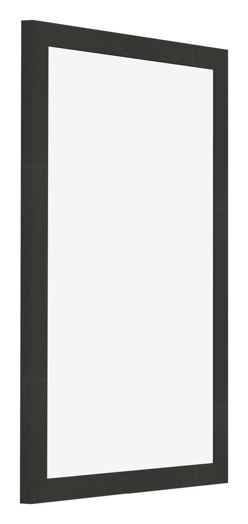 Marco de Fotos 60x85cm Negro Grano De Madera MDF Bologna Delantera Oblicuo | Yourdecoration.es
