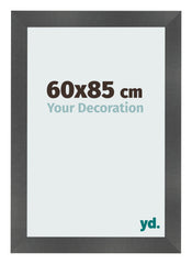 Marco de Fotos 60x85cm Negro Plateado Pulido MDF Pisa Delantera Tamano | Yourdecoration.es
