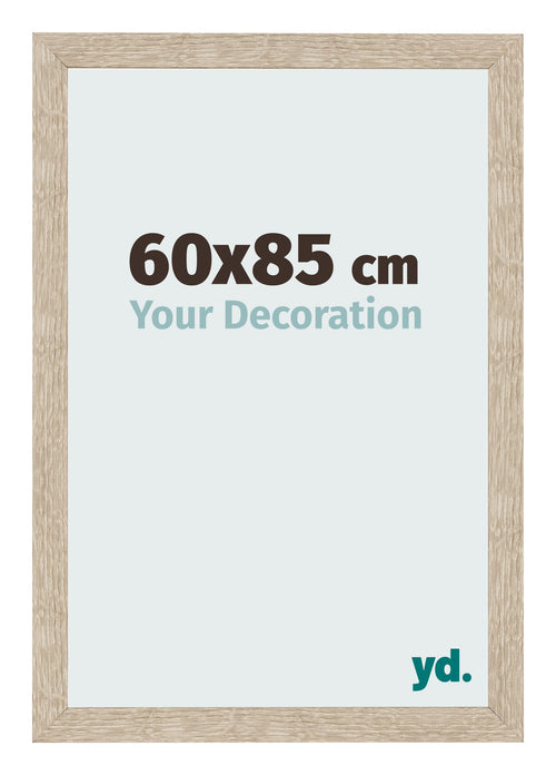 Marco de Fotos 60x85cm Roble Sonoma MDF Bologna Delantera Tamano | Yourdecoration.es
