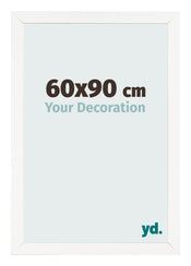 Marco de Fotos 60x90 cm Blanco Brillante MDF Bologna Delantera Tamano | Yourdecoration.es