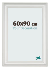 Marco de Fotos 60x90cm Blanco Barrido MDF Lazio Delantera Tamano | Yourdecoration.es