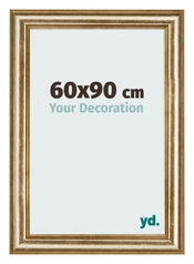 Marco de Fotos 60x90cm Dorado Antiguo MDF Lazio Delantera Tamano | Yourdecoration.es