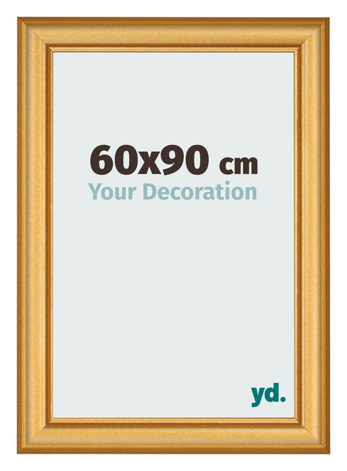 Marco de Fotos 60x90cm Dorado Matte MDF Lazio Delantera Tamano | Yourdecoration.es