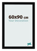 Marco de Fotos 60x90cm Negro Brillante MDF Bologna Delantera Tamano | Yourdecoration.es