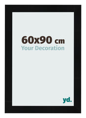 Marco de Fotos 60x90cm Negro Plateado Pulido MDF Pisa Delantera Tamano | Yourdecoration.es