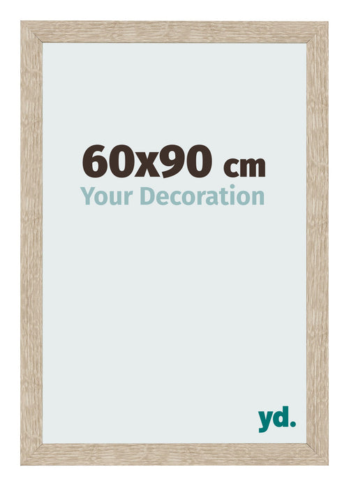 Marco de Fotos 60x90cm Roble Sonoma MDF Bologna Delantera Tamano | Yourdecoration.es