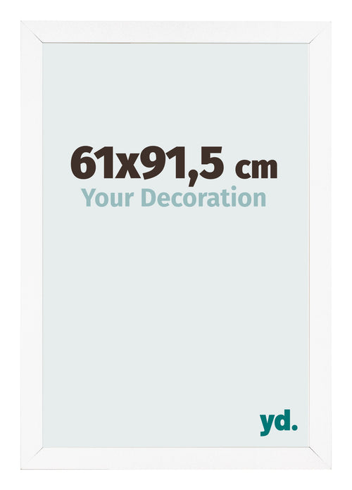 Marco de Fotos 61x91 5 cm Blanco Mate MDF Bologna Delantera Tamano | Yourdecoration.es