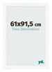 Marco de Fotos 61x91 5 cm Blanco Mate MDF Bologna Delantera Tamano | Yourdecoration.es