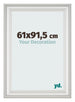 Marco de Fotos 61x91 5cm Blanco Barrido MDF Lazio Delantera Tamano | Yourdecoration.es