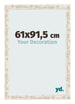 Marco de Fotos 61x91 5cm Blanco Vintage MDF Bologna Delantera Tamano | Yourdecoration.es