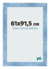 Marco de Fotos 61x91 5cm Claro Azul Barrido MDF Pisa Delantera Tamano | Yourdecoration.es