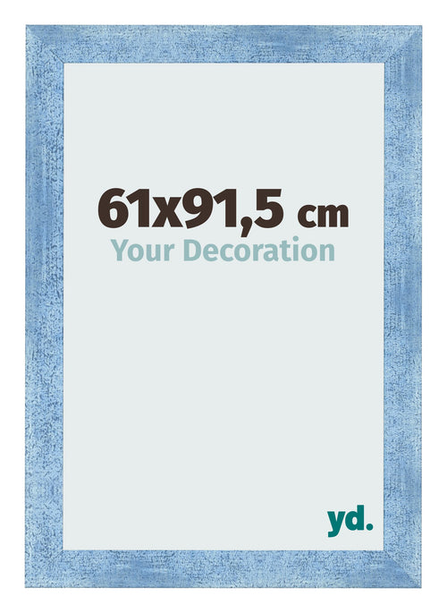 Marco de Fotos 61x91 5cm Claro Azul Barrido MDF Pisa Delantera Tamano | Yourdecoration.es