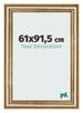 Marco de Fotos 61x91 5cm Dorado Antiguo MDF Lazio Delantera Tamano | Yourdecoration.es