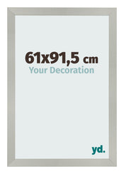 Marco de Fotos 61x91 5cm Plateado Mate MDF Bologna Delantera Tamano | Yourdecoration.es