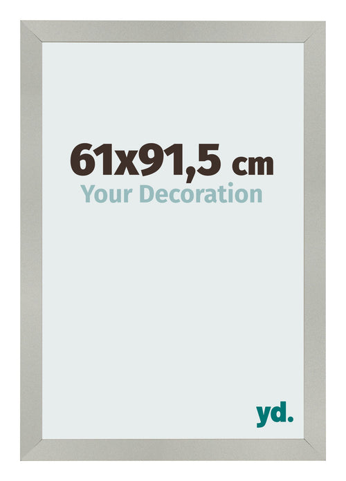 Marco de Fotos 61x91 5cm Plateado Mate MDF Bologna Delantera Tamano | Yourdecoration.es