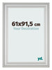 Marco de Fotos 61x91 5cm Plateado Mate MDF Lazio Delantera Tamano | Yourdecoration.es