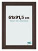 Marco de Fotos 61x91 5cm Roble Oscuro MDF Lazio Delantera Tamano | Yourdecoration.es