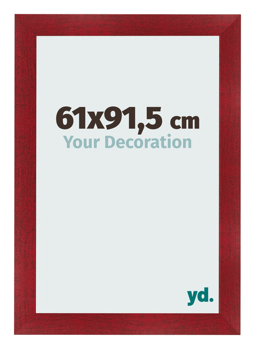 Marco de Fotos 61x91 5cm Vino Tinto Barrido MDF Pisa Delantera Tamano | Yourdecoration.es