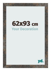 Marco de Fotos 62x93 cm Metal Oxidado MDF Bologna Delantera Tamano | Yourdecoration.es