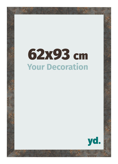 Marco de Fotos 62x93 cm Metal Oxidado MDF Bologna Delantera Tamano | Yourdecoration.es