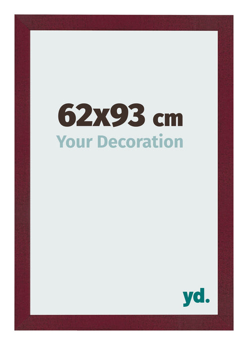 Marco de Fotos 62x93 cm Vino Tinto Barrido MDF Bologna Delantera Tamano | Yourdecoration.es