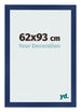 Marco de Fotos 62x93cm Azul Oscuro Barrido MDF Bologna Delantera Tamano | Yourdecoration.es