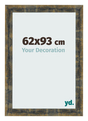 Marco de Fotos 62x93cm Azul Y Dorado Fusionado MDF Pisa Delantera Tamano | Yourdecoration.es