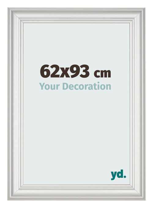 Marco de Fotos 62x93cm Blanco Barrido MDF Lazio Delantera Tamano | Yourdecoration.es