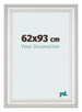 Marco de Fotos 62x93cm Blanco Barrido MDF Lazio Delantera Tamano | Yourdecoration.es