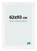 Marco de Fotos 62x93cm Blanco Vintage MDF Pisa Delantera Tamano | Yourdecoration.es
