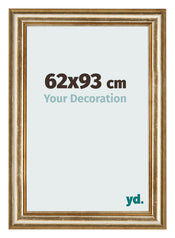 Marco de Fotos 62x93cm Dorado Antiguo MDF Lazio Delantera Tamano | Yourdecoration.es