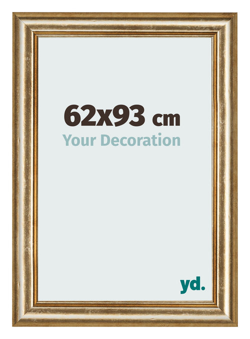 Marco de Fotos 62x93cm Dorado Antiguo MDF Lazio Delantera Tamano | Yourdecoration.es