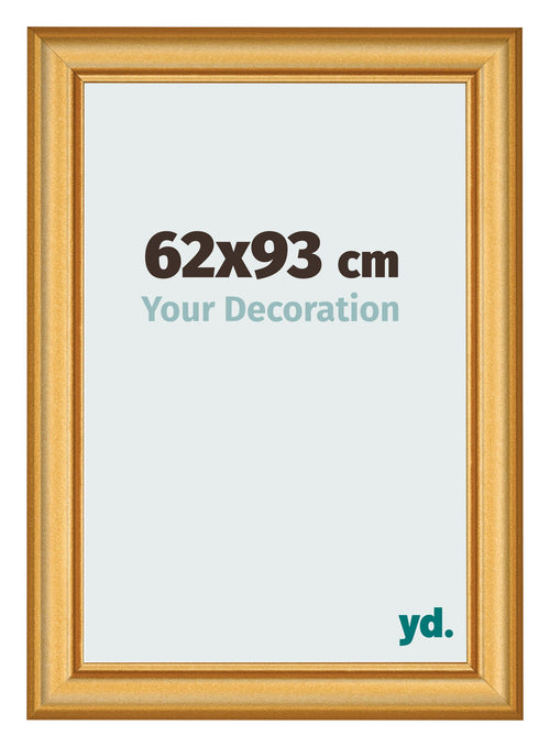 Marco de Fotos 62x93cm Dorado Matte MDF Lazio Delantera Tamano | Yourdecoration.es