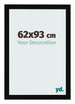 Marco de Fotos 62x93cm Negro Brillante MDF Bologna Delantera Tamano | Yourdecoration.es