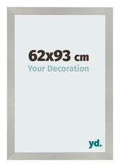 Marco de Fotos 62x93cm Plateado Mate MDF Bologna Delantera Tamano | Yourdecoration.es