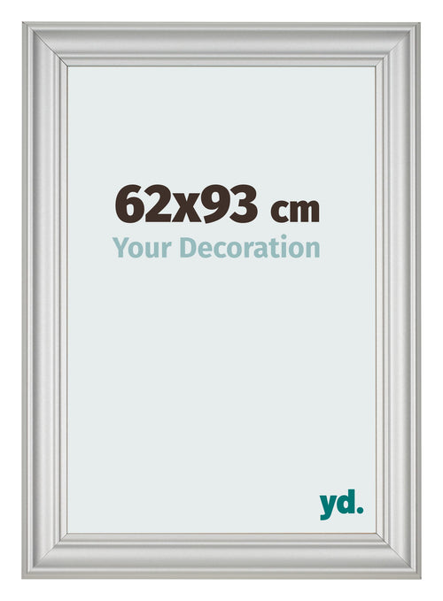 Marco de Fotos 62x93cm Plateado Mate MDF Lazio Delantera Tamano | Yourdecoration.es