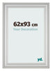 Marco de Fotos 62x93cm Plateado Mate MDF Lazio Delantera Tamano | Yourdecoration.es
