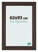 Marco de Fotos 62x93cm Roble Oscuro MDF Lazio Delantera Tamano | Yourdecoration.es
