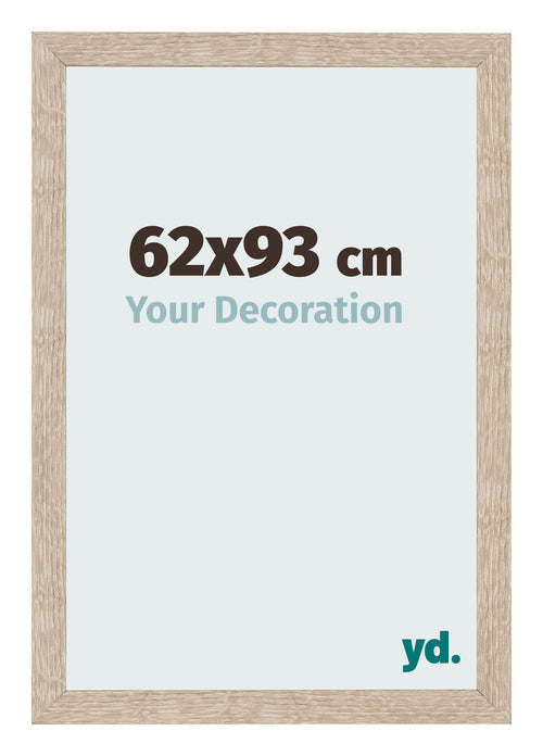 Marco de Fotos 62x93cm Roble Sonoma MDF Bologna Delantera Tamano | Yourdecoration.es