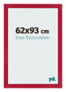 Marco de Fotos 62x93cm Rojo MDF Bologna Delantera Tamano | Yourdecoration.es