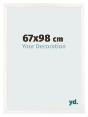Marco de Fotos 67x98 cm Blanco Brillante MDF Bologna Delantera Tamano | Yourdecoration.es