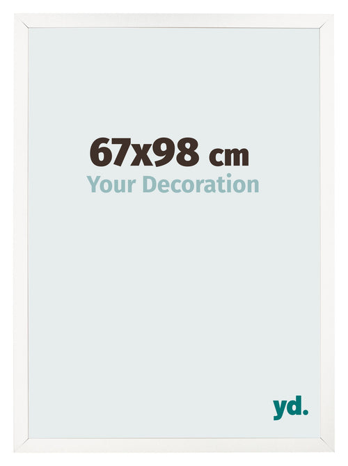 Marco de Fotos 67x98 cm Blanco Brillante MDF Bologna Delantera Tamano | Yourdecoration.es